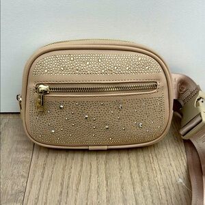 Elegant Tan Studded Women's Bag